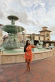 True to its description. Can be worn up or down. Got the orange color. May order another color! - Milena T.