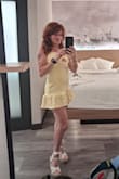 I absolutely love this dress. I'm so happy with my purchase. I have the same one in purple. I wore it out on a weekend trip to Maine. I felt very sexy and cute in it. It fit perfectly. The bust area stayed up nicely with no issues. I am 4 ft 11. I know some have reviewed the length to be too short, but it was perfect for me.
I did not wear a bra. I preferred not to. I love the keyhole opening below the bust area. I am obsessed with this dress and can't wait to wear it again. It looked great with white Lulu's espadrilles. - Tara J.