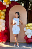 Purchased for a bridal shower. Ordered a small at first, but it was too snugged around the hips, so made it too short for my comfort. I then exchanged it for a M, and that fit better - Sonia M.