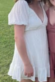 This dress was so comfortable. I was able to wear a nude bra with it when I wanted to. I purchased this 4 years ago for my wedding era & it still holds up nicely today! - Erin W.