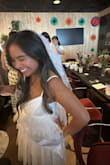 I had a bridal fiesta and wore this dress. It was fun, fit well, and fit the theme perfectly. I normally order things in a size small, but the medium looked great. - Giselle F.