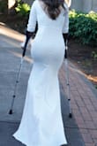Feeling of Forever White Long Sleeve Mermaid Maxi Dress