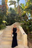 Exquisite Refinement Black Backless Bow Ruffled Maxi Dress