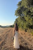 Mercedes White Satin Cape Wedding Dress