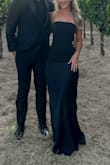 Loved the way this fit, and it looked so expensive and elegant for the black tie wedding we went to! We danced hard and it stayed up all night! I'm 5'6 and wore 2.5" heels and it was touching the ground. - Mary P.