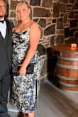 The dress was so very flattering but wrinkled very easily. Thankfully, the pattern doesn't make it noticeable. But also, the dress started to have seam runs randomly throughout the dress. Like little tears, I looked great but was thoroughly disappointed and won't be able to wear it again. - Amanda L.