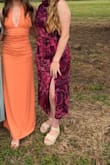 Purchased this dress for a late summer wedding and it was perfect! The material was stretchy, extremely comfortable, and not too heavy! The head hole is a little small if you have a larger head like myself but I was able to get it on and it was not too tight around the neck. - Peyton A.