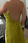 Beautiful color, cool texture, gorgeous back, but the front is unfortunately shapeless. It could potentially work for someone with wider hips to fill it out, or someone who's willing to keep a hand on a hip to bring it in at the waist. - Gabby R.
