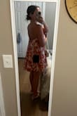 Dezzi White Multi Floral Halter Shift Mini Dress