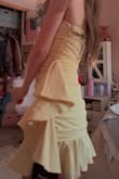 Jalena Light Yellow Ruffled Bodycon Mini Dress