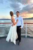 I wore this dress recently for my rehearsal dinner as the bride the day before my wedding. It was a complete showstopper. People loved it, and I kept getting compliments. The rehearsal dinner was on a boat therefore, the slight breeze made the layers of dress flow gorgeously for photos. People kept calling me a Greek goddess. I never felt the dress was too big. It actually is true to size. Just understand the dress is not form-fitting- it is meant to be a loose and flowy masterpiece. - Marilyn O.