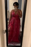 The dress is beautiful; the color and fabric are as pictured, and the stitching was good quality, but the actual construction of the dress does not support a larger bust. The straps are very thin, and when worn at the appropriate tightness to support my chest, cut into my shoulders and back. The design is also a lot less modest/deeper cut with a larger bust, and looks very different from how it appears on the model. I've found that, in general, most Lulu's stuff isn't bigger bust friends, as their straps are by and large too small or nonexistent, and they don't look as a-line on curvier bodies. If you have a smaller bust or a straighter build, would recommend,  but a skip for bigger busted folks. - Vidhya M.