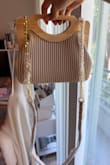 Sunny Element Orange Beaded Shoulder Bag