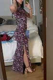 I bought this dress for a September wedding, and I am so happy with it! It's classy and sexy and accentuates my curves. You can pull the waist cutout down for more or less coverage depending on what you want. It's long enough on me, and I am 5'7. I recommend this dress. - Eleanor P.