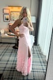 Purchased dress for a summer formal wedding. Color is beautiful, and fit was perfect. Received several compliments throughout the night. I am a solid size 6 in everything and ordered a medium, which was perfect. - Angela G.