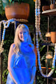 I love this dress. It's very comfortable and looks beautiful on. My only complaint is it snags on everything. When I look down, I can see them, but everyone else said they couldn't see it. I'm hesitant to wear it again, because of snagging. That's why I gave it 4 stars. - Ruth E.