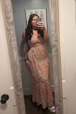 Keiko Sage Multi Floral Tiered Maxi Dress