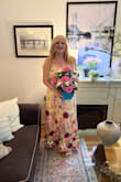 This dress is so beautiful. I wore it to my son's garden wedding. I received countless compliments including the bride, bridesmaids, guests, and even the event staff. One person said that she loved it so much and it was the first dress she noticed out of the whole wedding. 
I would highly recommend this dress. Everyone thought it was very unique. - Basha T.