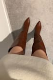 Milee Brown Pointed-Toe Over-the-Knee Boots
