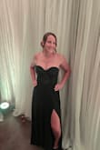 Remember This Moment Black Rhinestone Strapless Maxi Dress