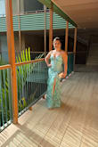 Angele Mint Blue Sequin Embroidered Tiered Maxi Dress