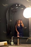 Laraline Navy Ruffled Cowl Back Maxi Dress