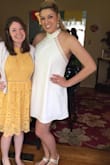 I bought this dress for my bridal shower, and absolutely loved it! It's very elegant, and hangs lovely. It's not tight or restricting in any way. I liked it so much, I just ordered the same dress in another color. - Heather W.