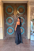 I got soooo many compliments on this dress! It's stunning. It is a little too long for me 5.5 but I solved the problem with those tapes for clothes, and it worked out great! Nice material. - Aline S.