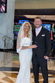 I loved this dress!! This dress is so beautiful! I got soooo many compliments on it! I felt beautiful in this, and my groom loved it! I am 118 pounds and 5'5, the small fit perfectly! You can also wear a padded strapless bra if you need a little more in the bust area, as I did!! I rate this dress a 10 out of 10! - Leah L.
