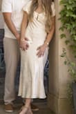 Ordered this for my engagement photo shoot; it's perfect! Good material, good length, fit a little odd around the bust, but I am not super gifted there, so it wasn't an issue. Love love love! - Meghan D.