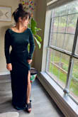I bought this dress to wear as a bridesmaid dress for a November wedding and was very pleasantly surprised! The color is awesome. The sleeves fit a little weird. With tightness on the shoulder area, which makes the sleeves lay weird. But, looking at the photos, I think only I noticed that because it feels weird, but the sleeves don't look bad. - Hunter M.