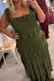 Loved this dress and got so many compliments! Had to be steamed a bit to get the wrinkles out and the straps seemed slightly loose. But other than that, it fit very well and worked great. - Taylor H.