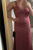 Purchased for my mom's wedding this fall, I wanted something that would be easy to breastfeed in but not too much cleavage. Love the lace detailing and how well-made and structured for such a good deal. 7 months postpartum, so I like it; it's not too tight on my tummy but still form fitting - Em S.