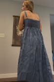 Wowowow, this dress is simply amazing!! It fits true to size and is very flattering, comfortable, and most of all beautiful. From the built-in flower pattern to the gorgeous blue color, this dress has it all. I am wearing this to my hoco dance because we do tons of swing dancing, and I simply cannot wait to spin in it!! HIGHLY recommend - Avery T.