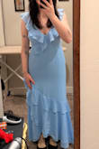 I really really loved this dress. I wore it as a bridesmaid in a wedding recently, and received so many compliments. The way it's sewn really complemented my body, and the fabric and lining felt very expensive. One thing I will say is that I am taller, so I didn't wear heels, and because of that, the dress was slightly longer than I had anticipated. Definitely steam before wearing too :) - Mya S.
