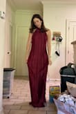 So beautiful! I was nervous about a small, but I'm definitely glad I sized down, was still roomy. I am 5'6" and it still drags the ground with a small heel, so shorter girls would likely have to get it hemmed. It feels nice and comfy. - Anna K.