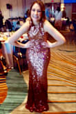 I'm on the shorter side, but with tall shoes I didn't need it altered at all. I got so many compliments on this dress and I felt amazing. The dress stretched around my hips just fine and stayed snug all night. I'd highly recommend this dress. The only down side was that the sequins rubbed my arms a bit. - Maria N.