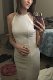 I saw a dress almost identical to this one on a bridal site for $1,900. At $80, this is the steal of the century! I am so happy with the material, the beading, and the fit. I am planning to get some shapewear for underneath it because the dress is VERY unforgiving and shows every little bump (or in my case, my belly button lol), but I am so happy with the dress otherwise. I don't need any alterations or anything! - Meagan K.