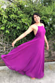 Love the fit. Very flattering. Got so many compliments! Lovely color. Love how long it is! I am a tall girl and loved to have a dress that fit nice a long. - Alicia B.