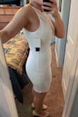 I bought this for my wedding shower. It fits great and is comfortable. I don't want to take it off and I'm not even a huge fan of dresses. Cannot wait to wear it at my shower! - Danielle S.