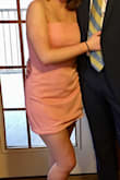 I bought this dress for my boyfriend's formal and loved it! It was a little long so I hemmed it and it was fine. If your hips are over 38 I'd definitely get a medium or large it was a bit snug but the top fit nicely since it was easy to adjust. - Mae B.