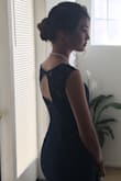 Bought this dress for my daughter & she looked stunning in it! I had to alter the shoulder straps and hem it, but through the body, it fit perfectly. The lace was very good quality and the dress looked more expensive than what I actually  paid for it. It was a gamble to purchase, as it was final sale but my daughter & I were very happy with the dress! - Karen C.