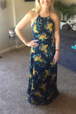 I read that this dress is tight on the rib cage and so I ordered a medium. It was too long and a little too big. It is a beautiful dress and very well made, highly recommend. - Katie H.