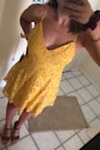 I'm usually either a small or a medium, I went with medium because the reviews say it's on the shorter side. The color is perfect, and the lace is beautiful yet sturdy and soft. It's a tad big for me, but i think the small would be too short. So happy with this purchase! - Sarah W.