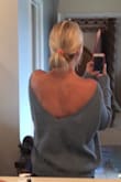 Love this. When i first opened it, it looked a little boxy. I thought it would be more slim. However, looks super cute on. I threw it on w some black leggings and tucked in the front and i loves the look. Added some metallic rose gold mules. Would be cute to have a bralette under it BC it does fall off the shoulders. Great find! - Jennifer B.