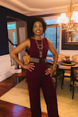 I received so many compliments on this outfit! I felt fabulous! The only problem is the hem is a little cheaply done, but the overall look is still smashing! - LaBrena S.