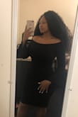 I have good size hips but it was not a problem at all! This dress fits perfectly around your body & fits true to size. - Shanya P.