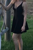 I love this dress, but the only thing that can get frustrating is if you move a certain way the top kind of billows out and I kept risking a nip slip! Now, women with larger breast than me probably won't have the problem - but ladies that are part of the itty bitty committee, be weary!! Highly recommend this dress still. - Sabrina L.