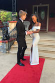I went to three proms this year. My first two dresses were from PromGirl and those proms were fine. However, my boyfriend, friends, family, and I all agree that my third dress was outstanding. I felt like a glamorous black Marilyn Monroe! My boyfriend is moving three states away for college in August. We wanted this prom to be a very special night where we could capture amazing memories with beautiful photos. Thanks to you, that goal was a success! After prom, we walked down Broad Street in Philadelphia, Pennsylvania to take pictures before heading to a nearby diner. Every car that drove by honked their horns or cheered, and people on the sidewalks showered us with compliments. Three strangers even asked to take photos of us to post on their SnapChat stories. The dress was lovely. A bit loose in some places considering it was an extra-small, but definitely not problematic. Thanks a bunch! xoxo - Linda H.