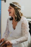 Ordered this dress both in a L and an XL... ended up going with the XL... it was too long so had to have it hemmed, but everything else on it was perfect! Very comfortable and the lace is beautiful and soft. - ALEX F.
